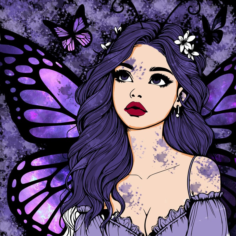 butterfly fairy realistic girl
