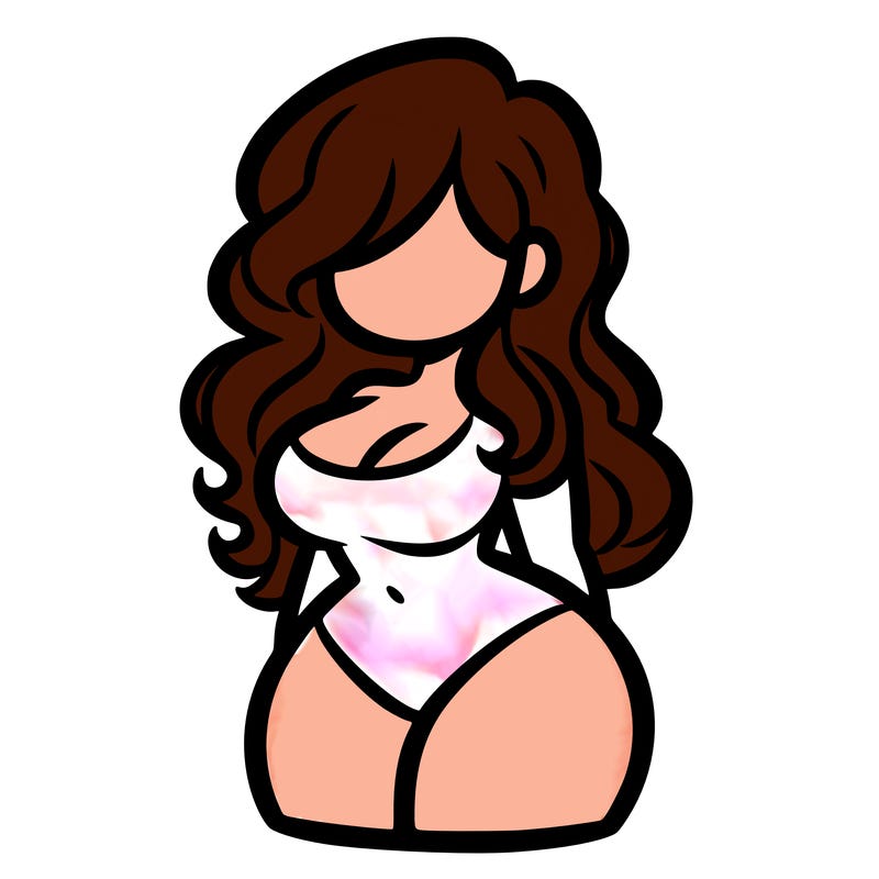 curvy woman with hair