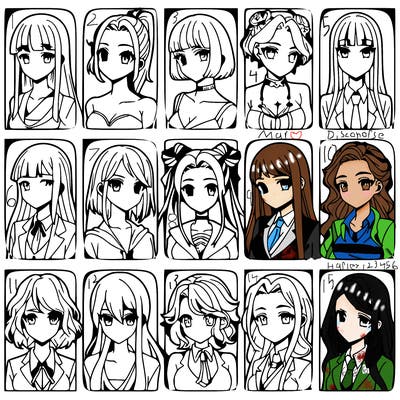 girls that look diffrent anime