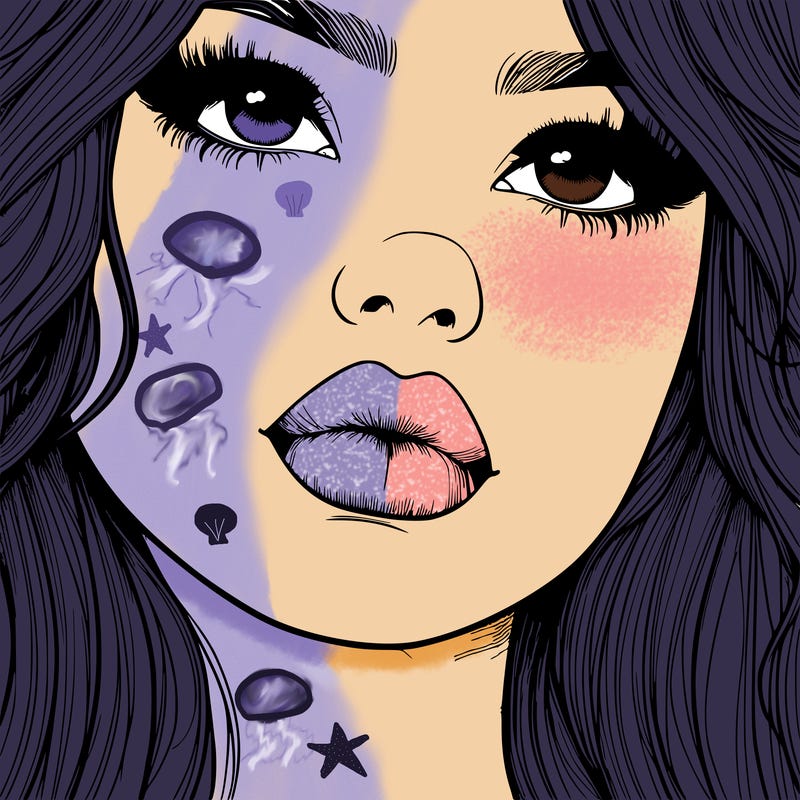 really realistic girl with lips