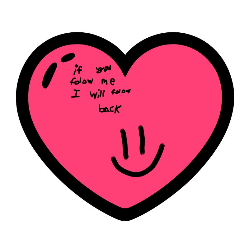 a blank heart