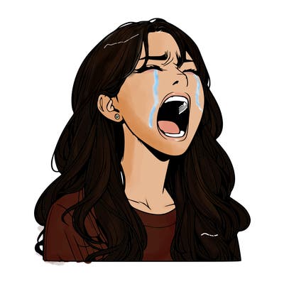 screaming realistic, girl