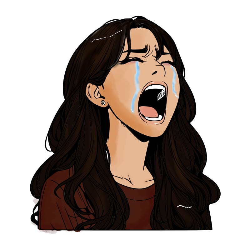 screaming realistic, girl