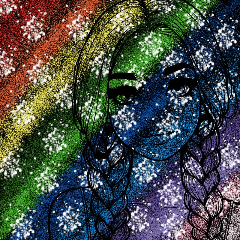 realistic girl with braids