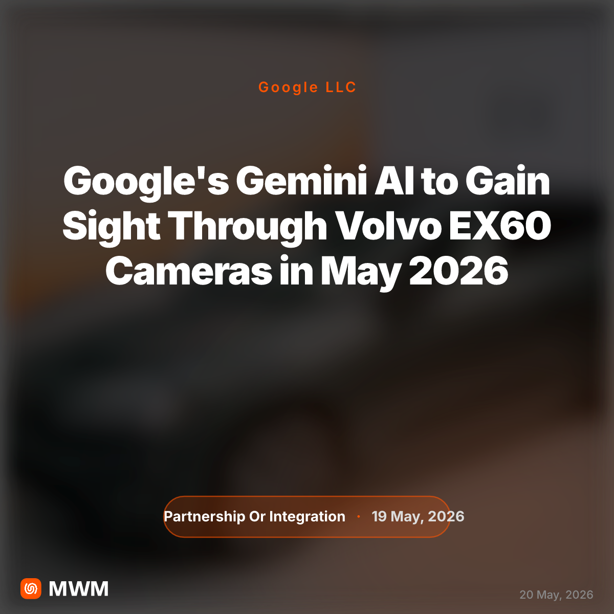 Google's Gemini AI to Gain Sight Through Volvo EX60 Cameras in New Partnership