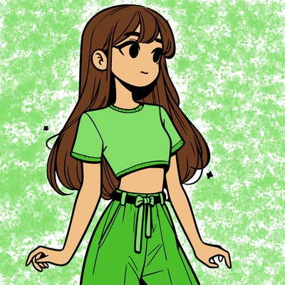 girl in a cute crop top