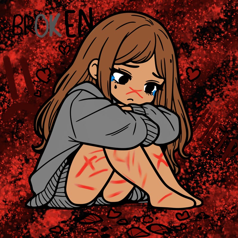 a girl after a breakup