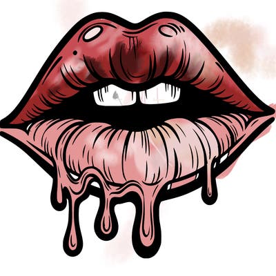 lips that look realistic and drip