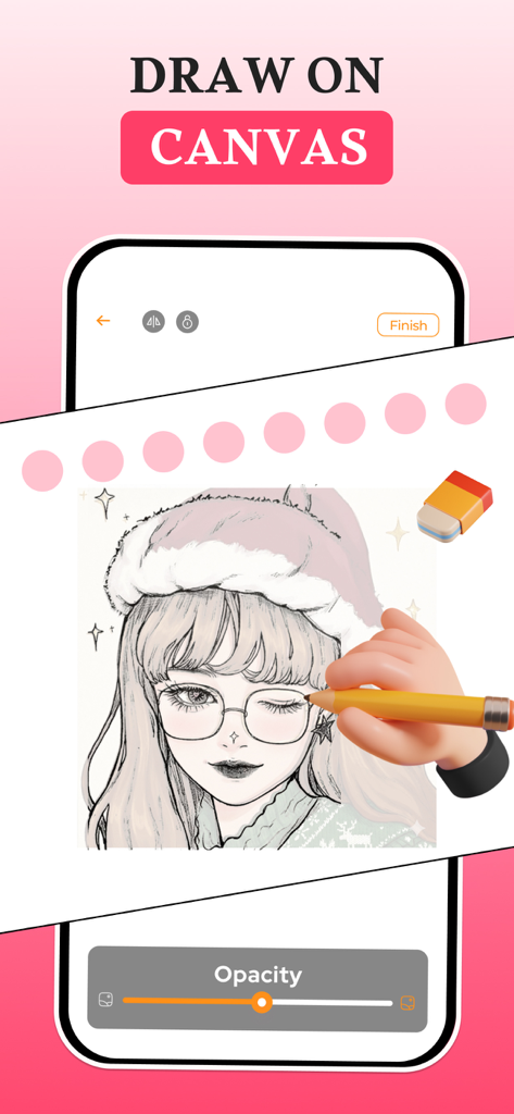 AR Draw: Trace & Paint - AR drawing app showing a user tracing an anime girl on a canvas