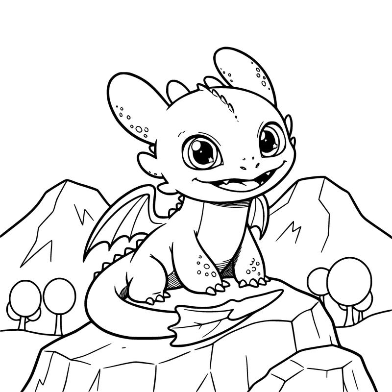 a baby toothless but with big ears how  to train your dragon
