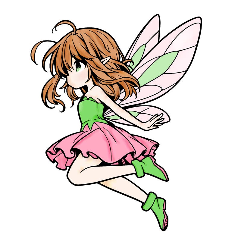 manga fairy flying