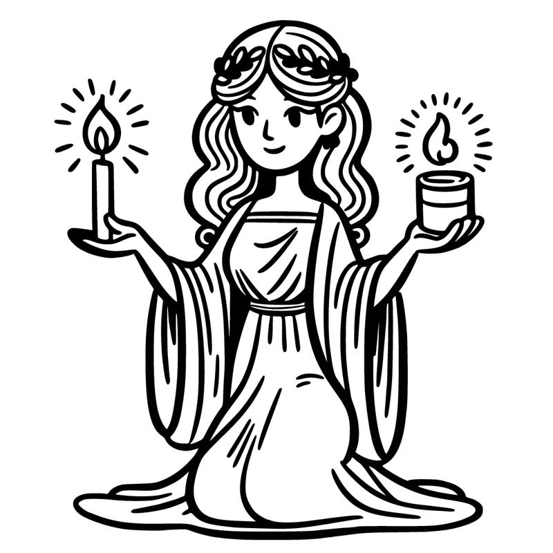 priestess of greek god of home and hearth hestia