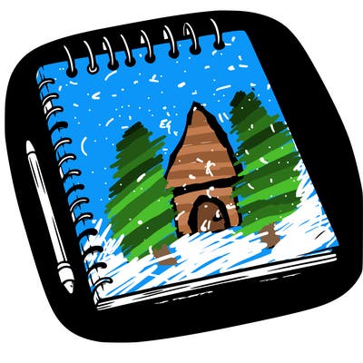a blank sketch pad