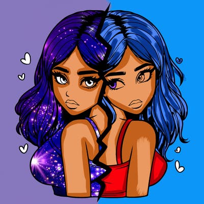 realistic girl split