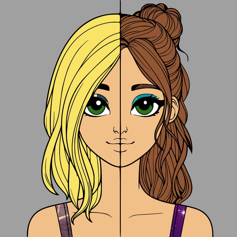 realistic girl split