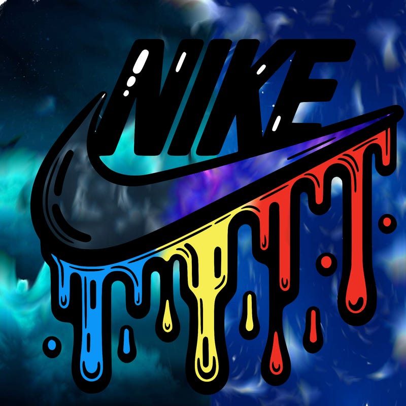 dripping nike logo