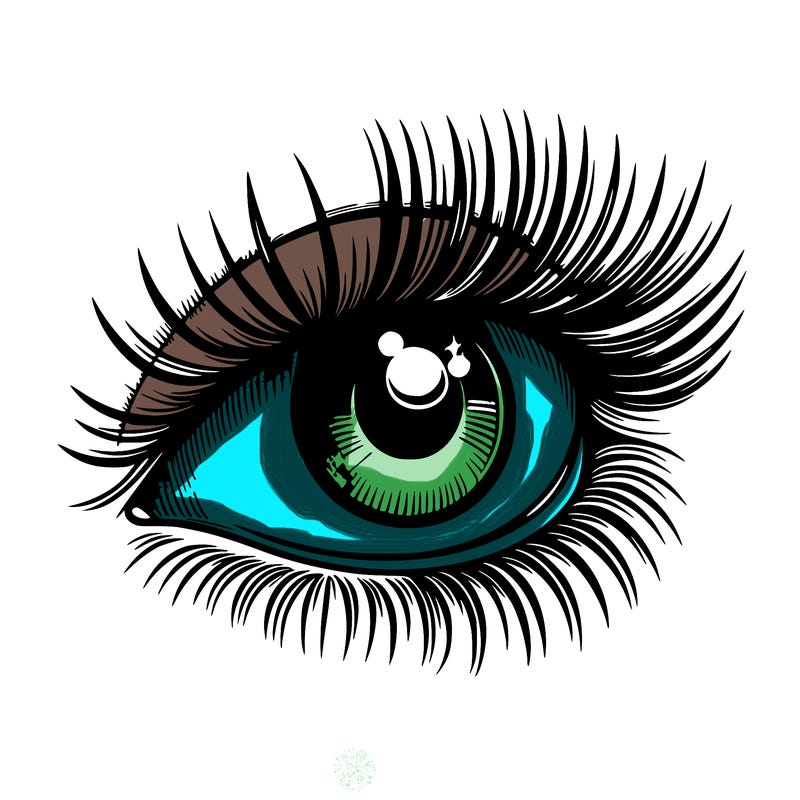 realistic eye long eylashes