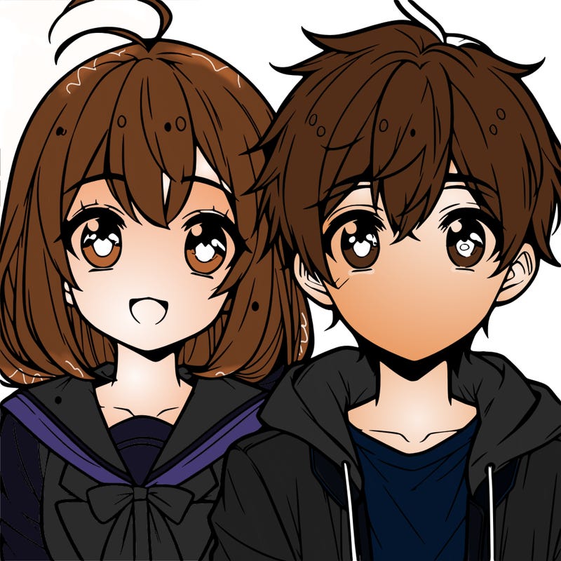 anime girl and boy