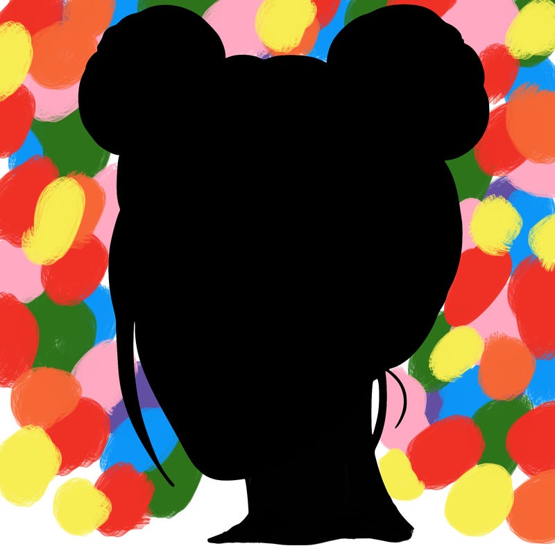 woman with hair buns