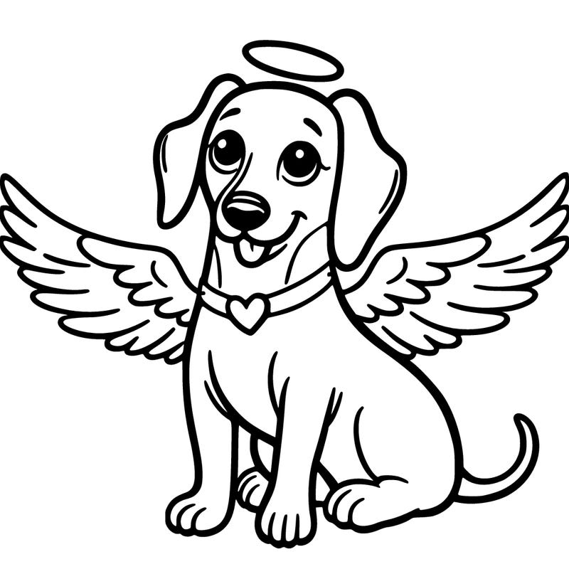 wiener dog with angel wings