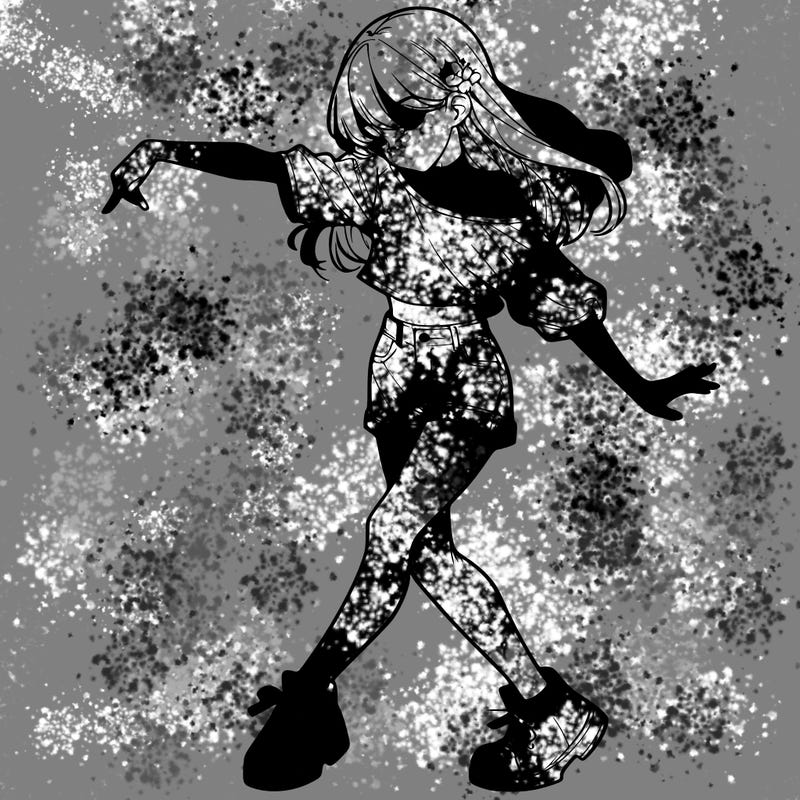 realistic girl danceing