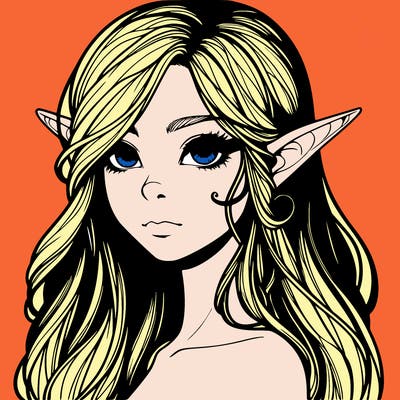 elf girl realistic dark fantasy