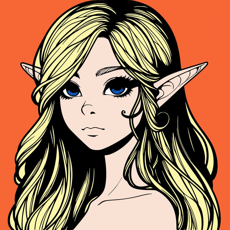 elf girl realistic dark fantasy