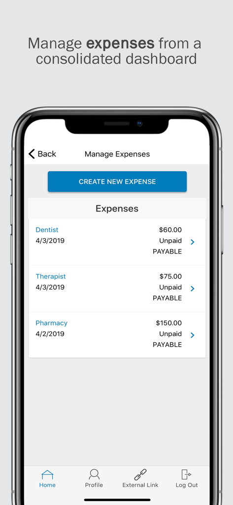 isolved Benefit Services iFlex - Mobile dashboard for managing healthcare expenses in the iFlex app.