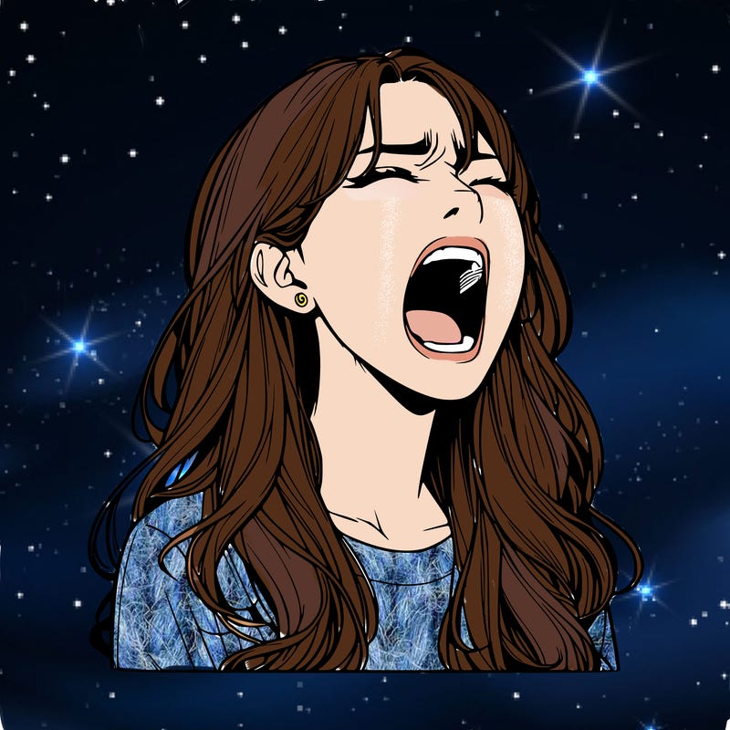 screaming realistic, girl