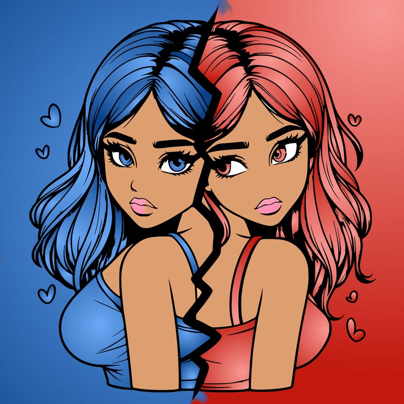 realistic girl split