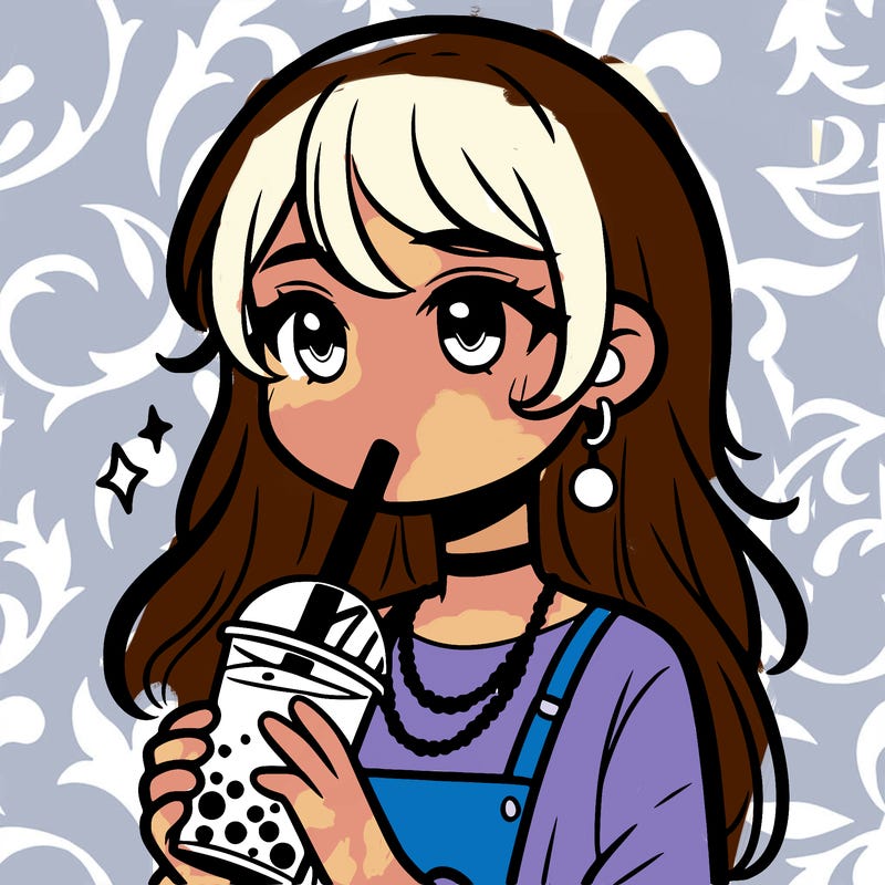 teenage girl drinking boba