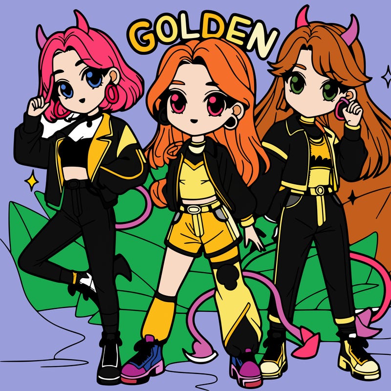it’s a show and there three girl that hunt demands that release a song called golden