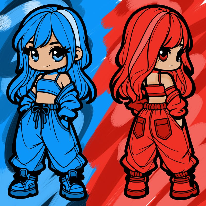 girl in crop top and baggy pants