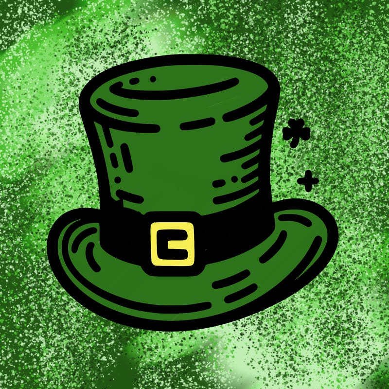 st patrick hat with thin lines