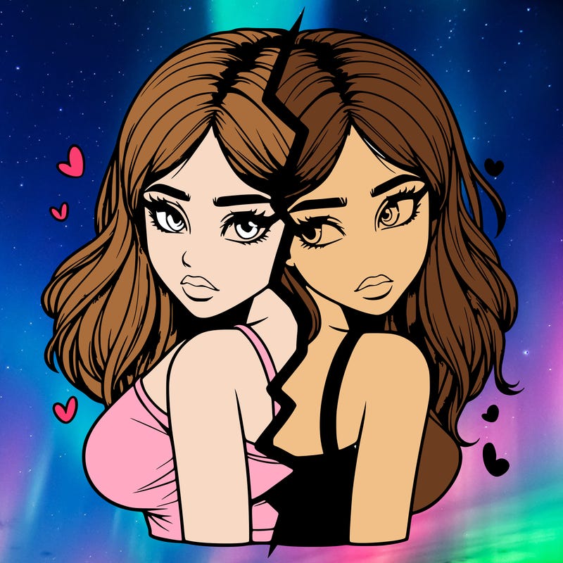 realistic girl split