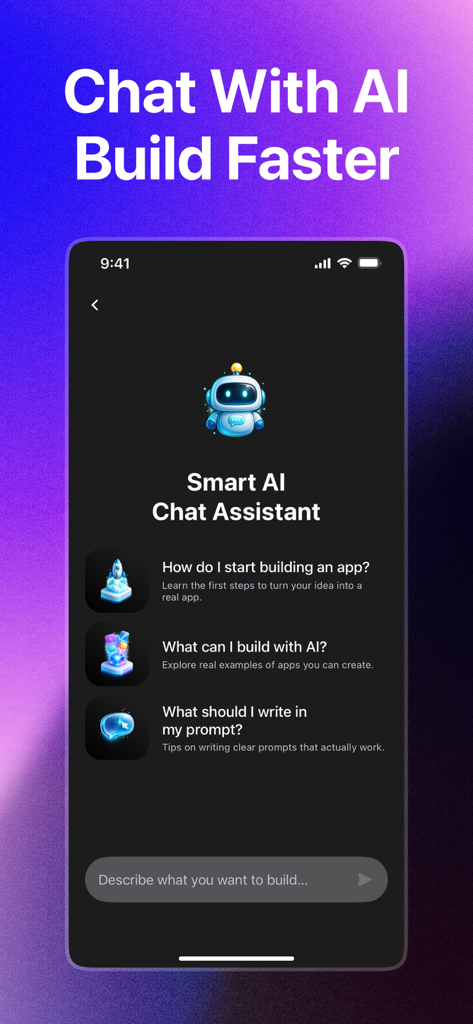 LoveCode Dev AI Guide - Smart AI Chat Assistant interface within the LoveCode Dev AI Guide app
