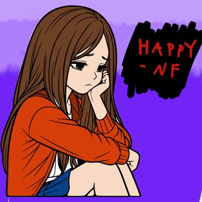 a realistic girl with depression