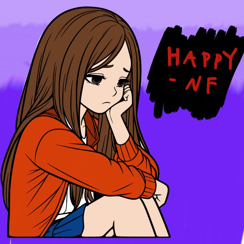 a realistic girl with depression