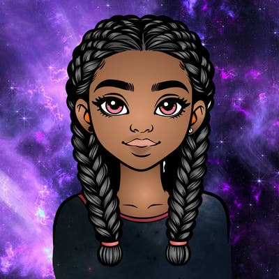 realistic girl with braids