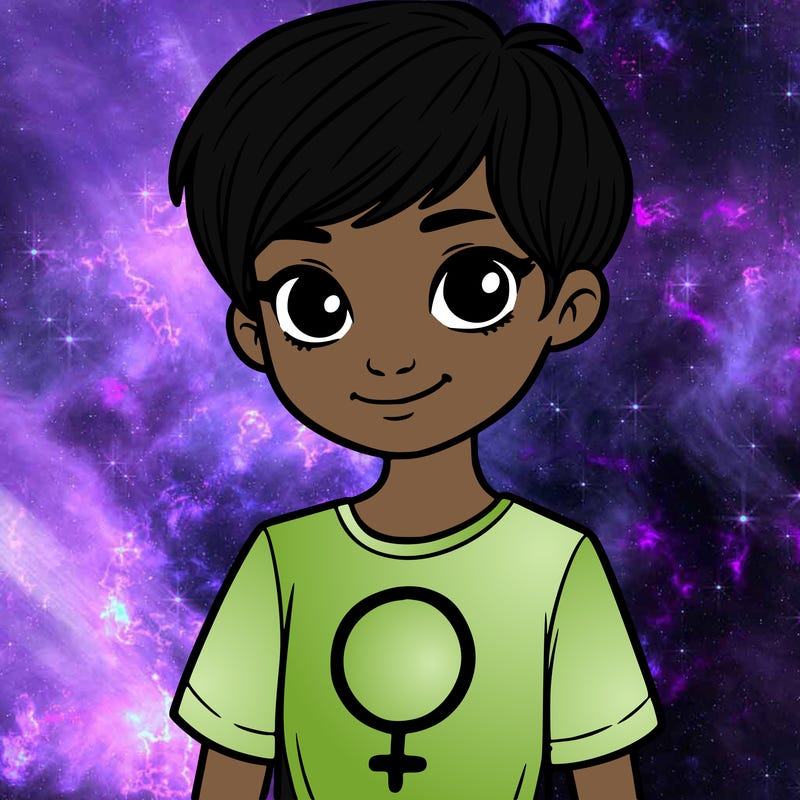 girl with pixie cut and feminist shirt