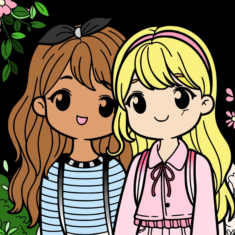 a girl and her best friend