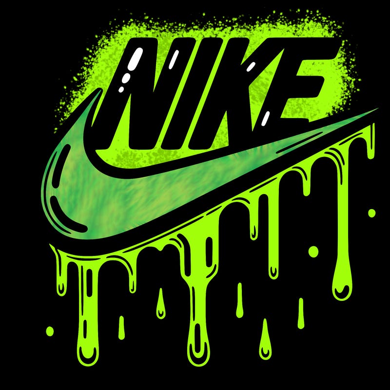 dripping nike logo