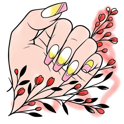 nails with french tip