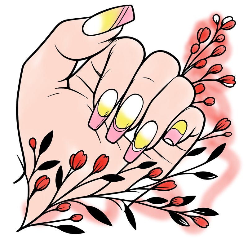 nails with french tip