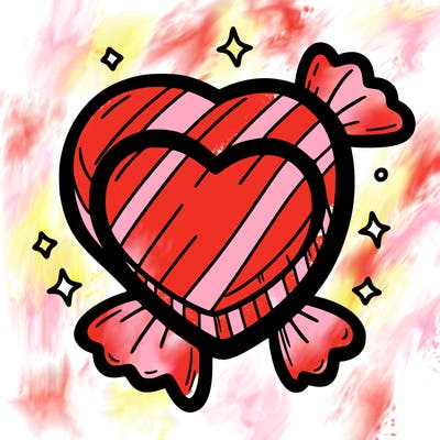 valentine’s day candy heart