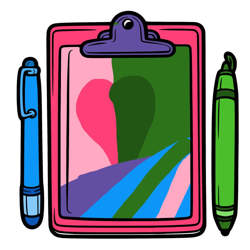 blank clip board with pen