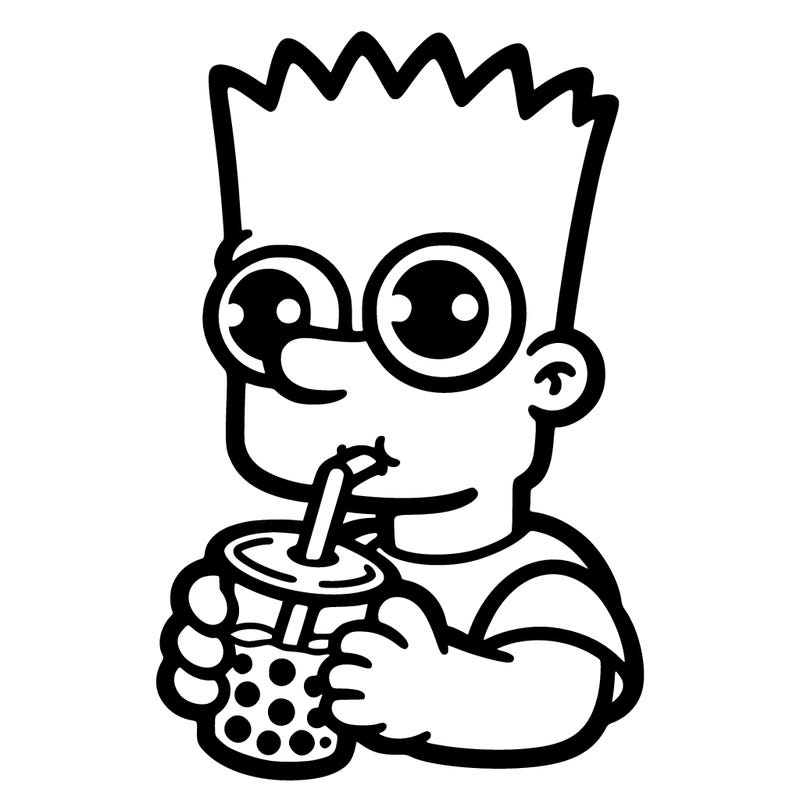 bart drinking boba