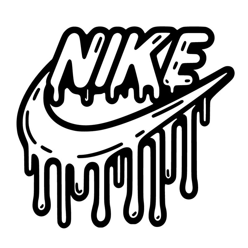 dripping nike logo