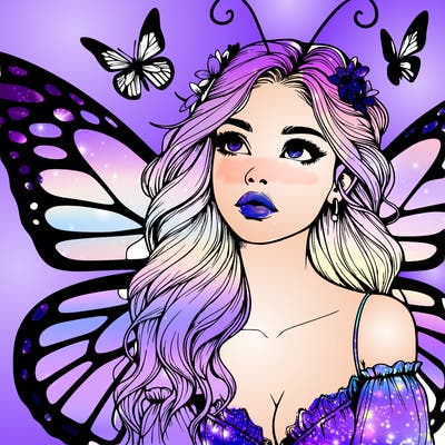 butterfly fairy realistic girl
