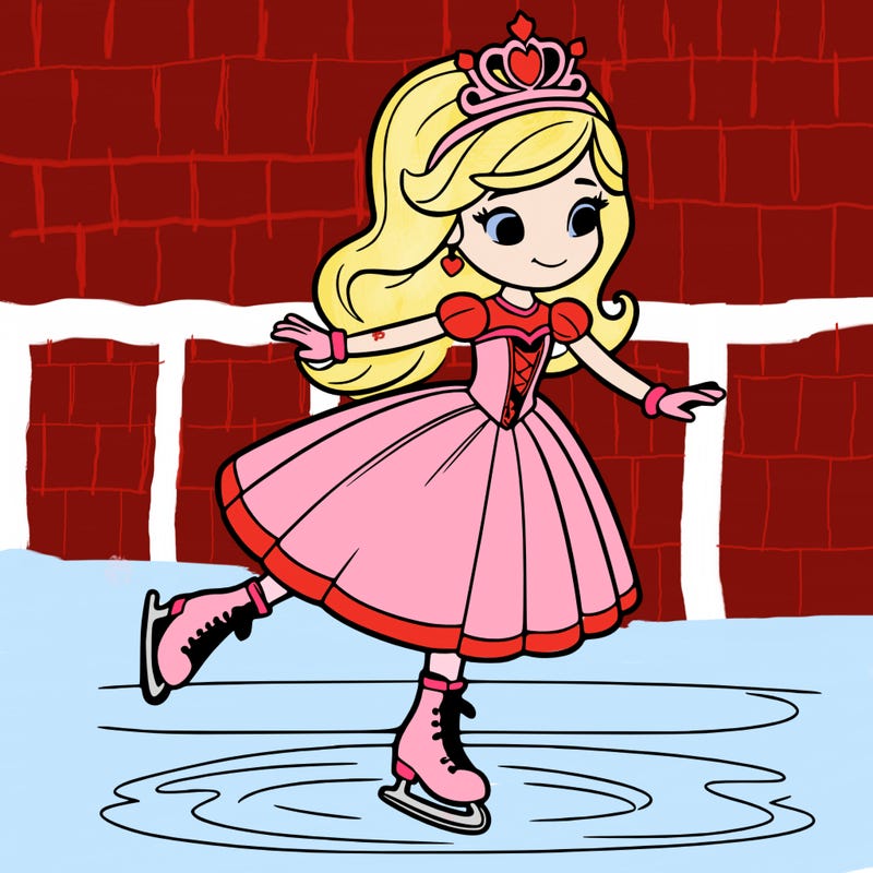 princess skating on ice